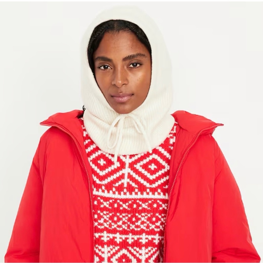 Old Navy Rib-Knit Cream Winter Balaclava - Picture 5 of 5